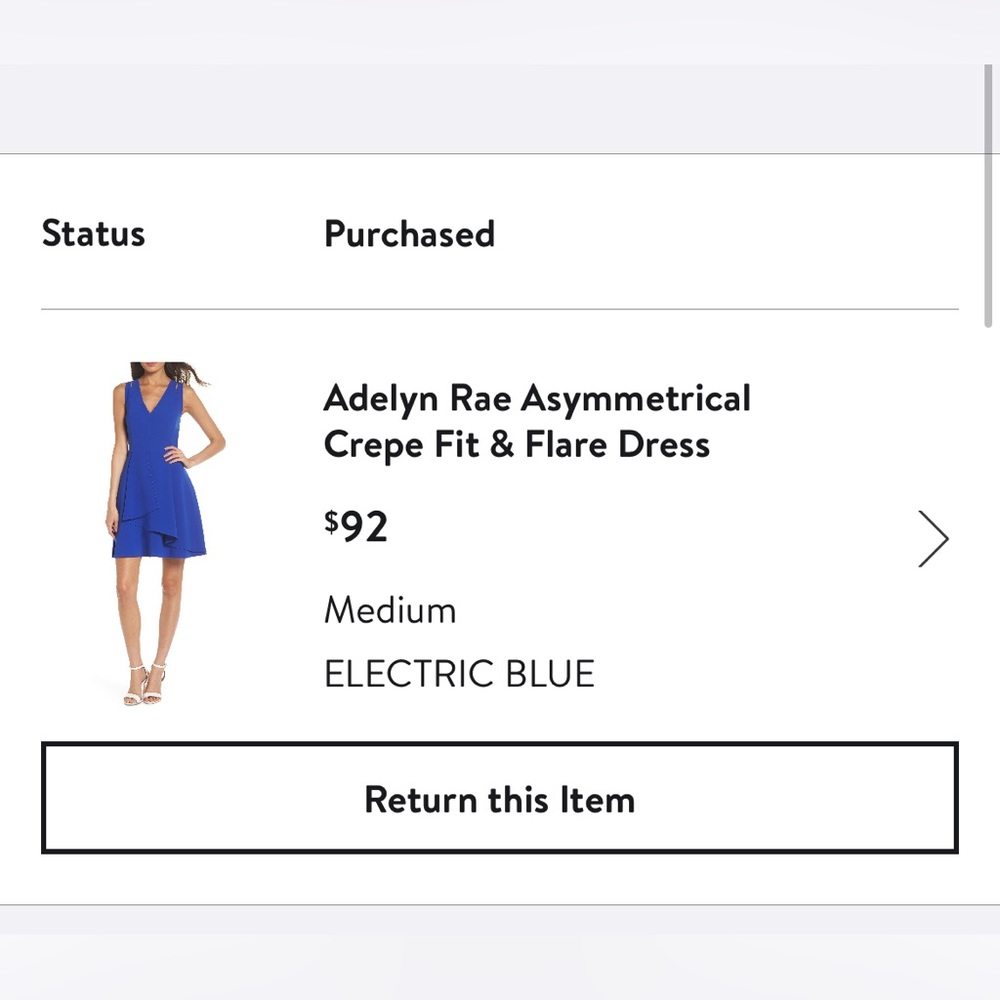 Adelyn Rae royal blue A-line dress